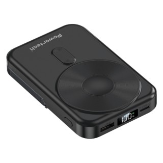 Powertech PT-1416P Power Bank με Οθόνη 10000mah Magnetic Wireless 22.5W Μαύρο