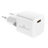 Powertech PT-1223 Σούπερ Μίνι Φορτιστής Τοίχου USB-C 20W Λευκός