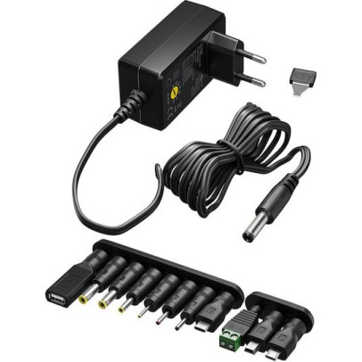 GOOBAY Επιτοίχιος Φορτιστής 64570, 3V-12V, 27W/2.25A, 12 tips