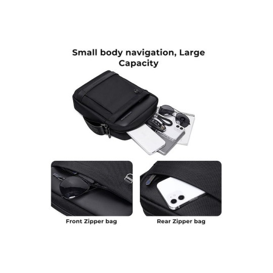 ARCTIC HUNTER K00162 Τσάντα Ώμου με Θήκη Tablet 5L, Μαύρη