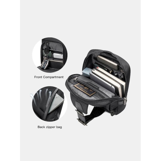 ARCTIC HUNTER XB00116 Τσάντα Crossbody με Θήκη για Tablet, 7L, Μαύρη ARCTIC HUNTER XB00116 Τσάντα Crossbody με Θήκη για Tablet, 7L, Μαύρη