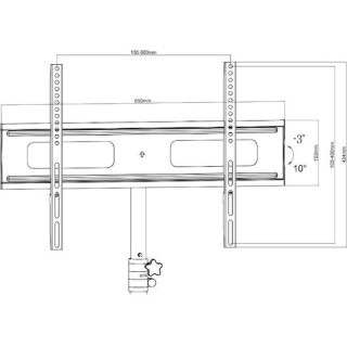 Focus Mount Fixed T364 Βάση Τηλεόρασης Δαπέδου 35"- 65"