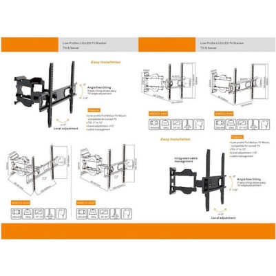 Focus Mount TV Bracket Tilt & Swivel WMS16-64AT