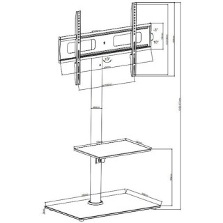 Focus Mount TS564D Βάση Τηλεόρασης Δαπέδου έως 70" και 40kg