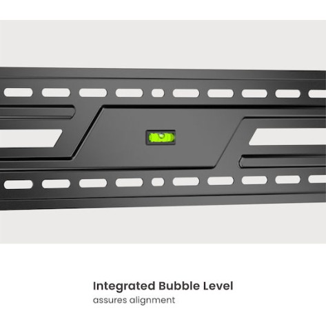 Powertech PT-1369 Βάση Τηλεόρασης Τοίχου έως 100" και 75kg Ασημί