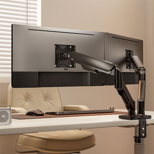 POWERTECH PT-1425 Βάση Γραφείου για 2 Οθόνες 17-32", έως 9kg