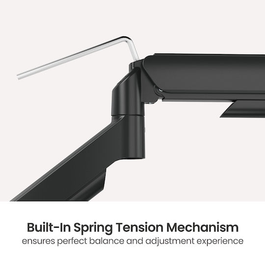 POWERTECH PT-1425 Βάση Γραφείου για 2 Οθόνες 17-32", έως 9kg