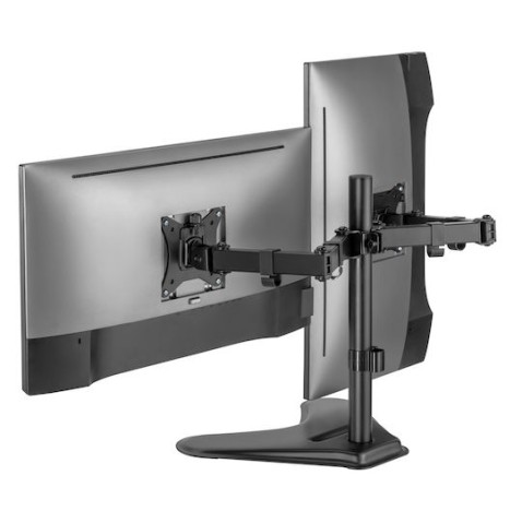 BRATECK LDT66-T024 Βάση Γραφείου για 2 Οθόνες 17-32" έως 9kg