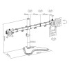 BRATECK LDT66-T024 Βάση Γραφείου για 2 Οθόνες 17-32" έως 9kg