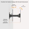 Powertech PT-1555 Επιτοίχια Βάση Τηλεόρασης 23-43" έως 30kg Full Motion