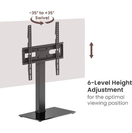 POWERTECH PT-1445 Επιτραπέζια Βάση Τηλεόρασης , 32-65", έως 40kg