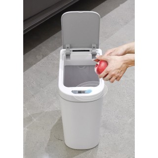 HOME USE HUH-0255 Κάδος Απορριμμάτων με Φωτοκύτταρο 7lt Λευκός
