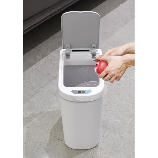 HOME USE HUH-0255 Κάδος Απορριμμάτων με Φωτοκύτταρο 7lt Λευκός
