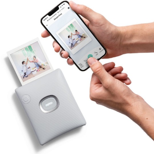 Fujifilm Instax Square Link 16785470 Zink Photo Printer with Bluetooth Ash White