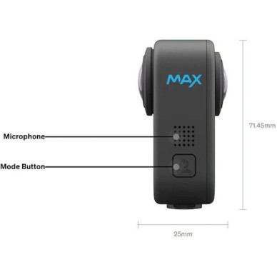 GoPro Max 360 Action Camera 5K 360° Μαύρη