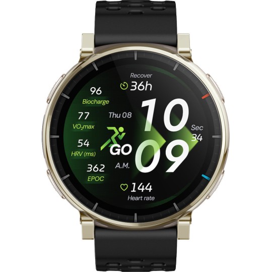 Amazfit Active 3 Premium Stainless Steel 45mm Waterproof Smartwatch Black