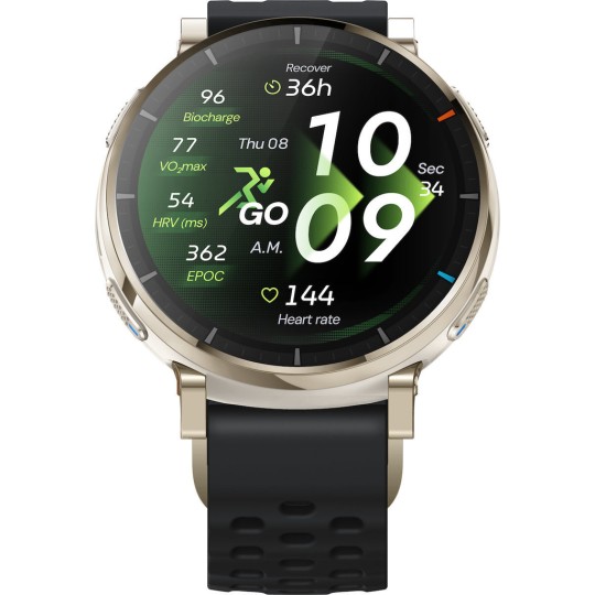 Amazfit Active 3 Premium Stainless Steel 45mm Waterproof Smartwatch Black
