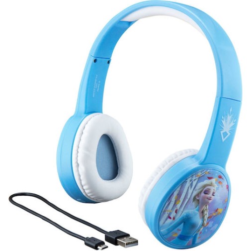 eKids Disney Frozen 2 Headphones Ασύρματα Παιδικά Ακουστικά με Ασφαλή Μέγιστη Ένταση Ήχου - Blue / White (FR-B36VM)