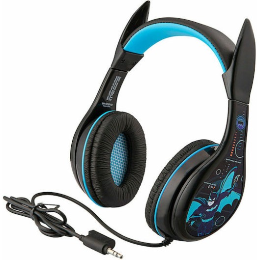 eKids Batman Wired Headphones (BM-140) Μαύρο/Γαλάζιο