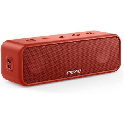 Anker SoundCore 3 Portable Waterproof Speaker (A3117091) Red (OPEN BOX)