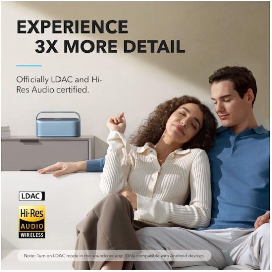 Soundcore by Anker Motion X600 Αδιάβροχο Ηχείο Bluetooth 50W Lunar Blue