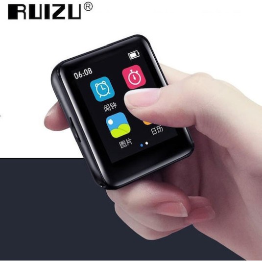 Ruizu M4 MP3 Player (16GB) με TFT Οθόνη Αφής 1.8" Μαύρο