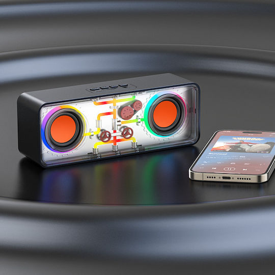 Recci RSK-W38 Space Station Ασύρματο Φορητό Ηχείο Bluetooth με RGB Φωτισμό Black