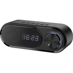Recci Dynamic Island RSK-W41 Bluetooth Φορητό Ασύρματο με Ξυπνητήρι Black