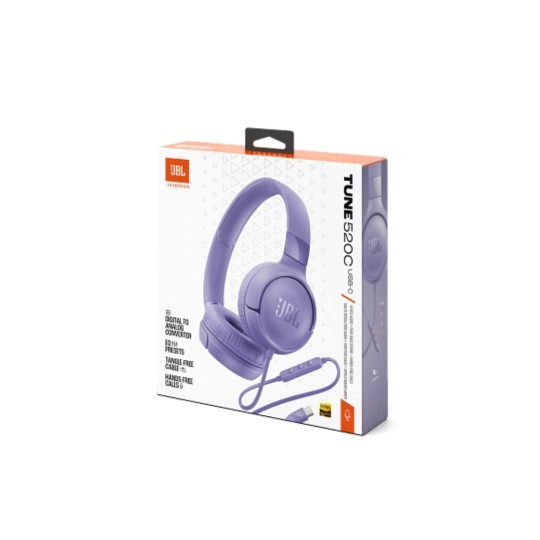 JBL Tune 520C On-Ear Wired Headphones Purple