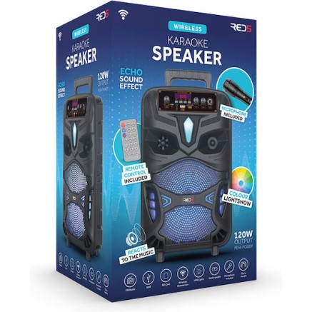 Red5 – Karaoke Speaker with Mic (ver.2) Ηχείο με λειτουργία karaoke με μικρόφωνο και χειριστήριο μαύρο (125991) Red5 – Karaoke Speaker with Mic (ver.2) Ηχείο με λειτουργία karaoke με μικρόφωνο και χειριστήριο μαύρο (125991)