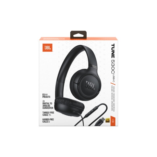 JBL Tune 530C Wired On Ear Headphones Black