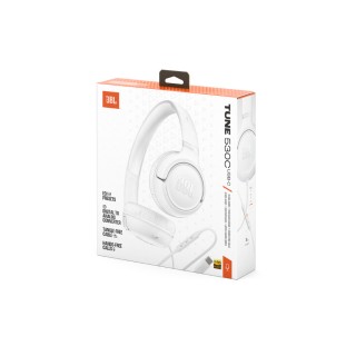 JBL Tune 530C Wired On Ear Headphones White