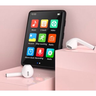 RUIZU M7 MP3 player με Οθόνη Αφής 2.8" 16GB Bluetooth Ελληνικό Μενού Μαύρο