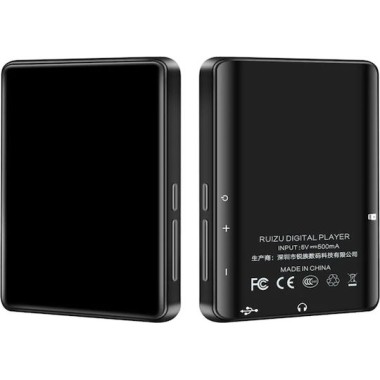 RUIZU M7 MP3 player με Οθόνη Αφής 2.8" 16GB Bluetooth Ελληνικό Μενού Μαύρο