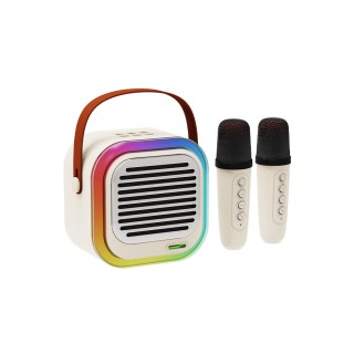 ATC Karaoke Speaker with Wireless Microphones and Lighting Effects ATC-12 ATC20.001.0014 White
