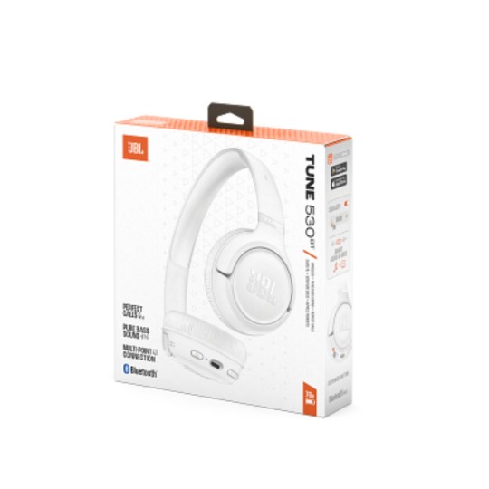 JBL Tune 530BT Bluetooth Wireless On Ear Headphones White