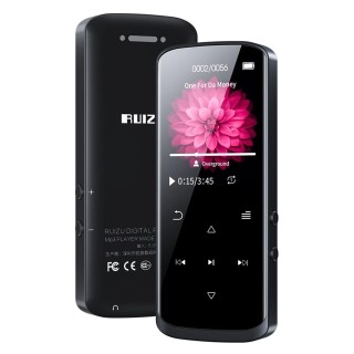 RUIZU D50 MP3 Player Οθόνη 1.8" 16GB Bluetooth Ελληνικό Μενού Μαύρο