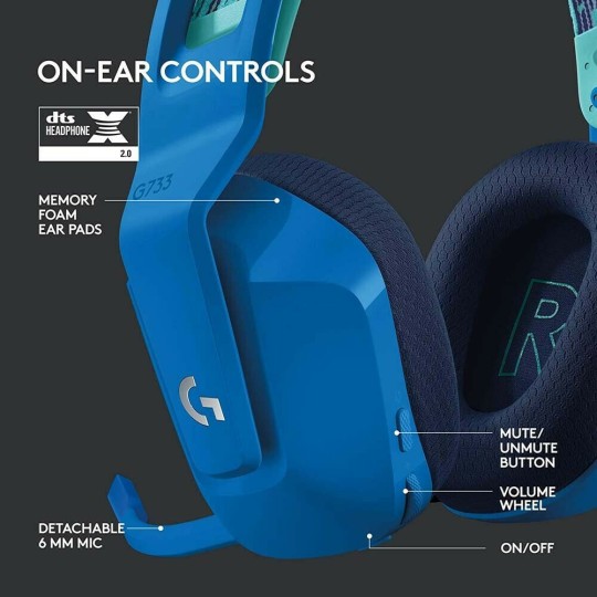 Logitech G733 Gaming Headset Lightspeed RGB Blue (981-000943)