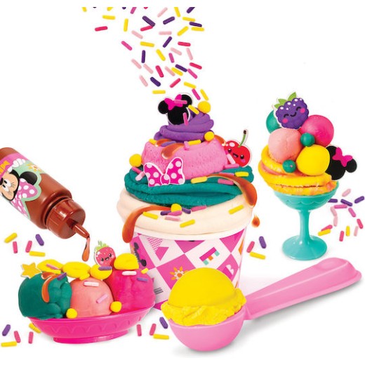 AS Πλαστελίνη Disney Minnie Φτιάχνω Παγωτό Με Σιρόπι Και Sprinkles Με 5 Βαζάκια 250γρ Για 3+ Χρονών