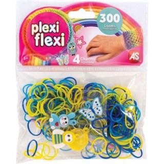 AS Plexi Flexi Σακουλάκι 300 Λαστιχάκια & 4 Αξεσουάρ (Διάφορα Σχέδια) 1080-25565 1τμχ