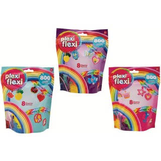AS Plexi Flexi Σακουλάκι 800 Λαστιχάκια & 8 Αξεσουάρ (Διάφορα Σχέδια) 1τμχ 1080-25566