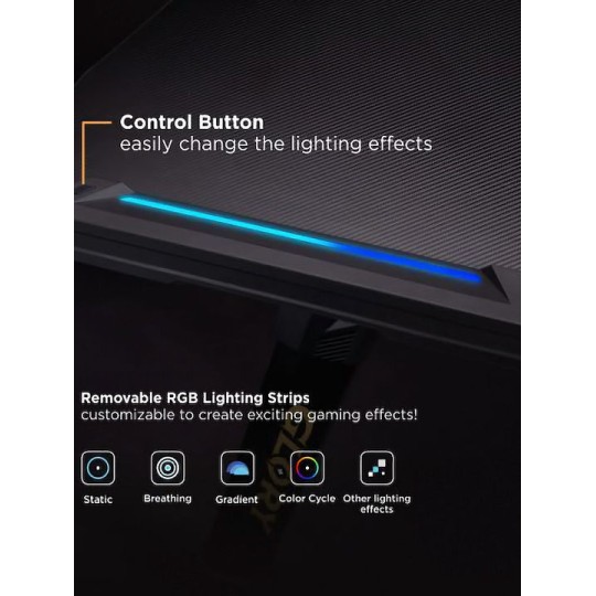 Brateck Γραφείο Gaming GMD04-1S Glory Ξύλινο Μαύρο 120x60x75εκ.