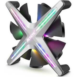Inter-Tech Alseye X12 Kit Case Fan 120mm με RGB Φωτισμό και Σύνδεση 3-Pin / 4-Pin PWM 3τμχ Γκρι