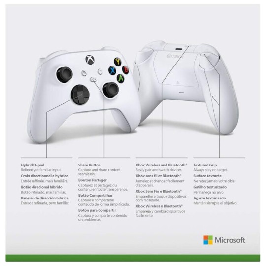 Microsoft Xbox Series Controller QAS-00009 Ασύρματο Robot White