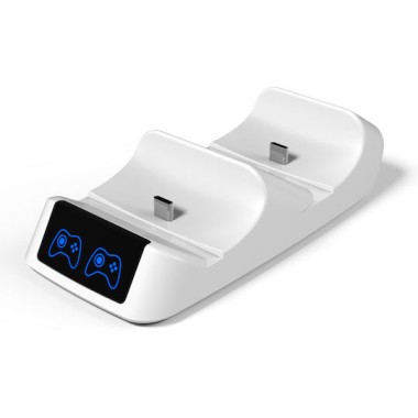 Roar RR-0019 Βάση Φόρτισης για 2 χειριστήρια PS5 Λευκή