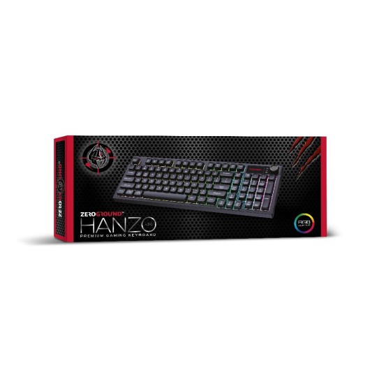 Zeroground KB-3800G HANZO v3.0 Ενσύρματο Πληκτρολόγιο Gaming RGB