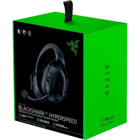 Razer BlackShark V2 HyperSpeed Wireless Over Ear Gaming Headset Bluetooth / USB Black Razer BlackShark V2 HyperSpeed Wireless Over Ear Gaming Headset Bluetooth / USB Black