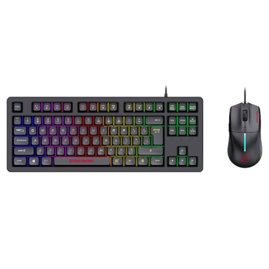 Zeroground KB-2300GUMS SOKI v3.0 Ενσύρματο Πληκτρολόγιο & Ποντίκι Gaming RGB