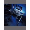 POWERTECH PT-1498 Gaming Γραφείο με RGB Φωτισμό, 120x60x75cm, Μαύρο
