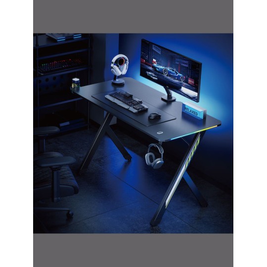 POWERTECH PT-1498 Gaming Γραφείο με RGB Φωτισμό, 120x60x75cm, Μαύρο